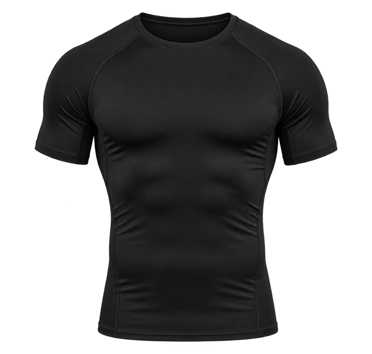 Men’s Slimming Compress Shirt with Elastic Limits Banding Te...